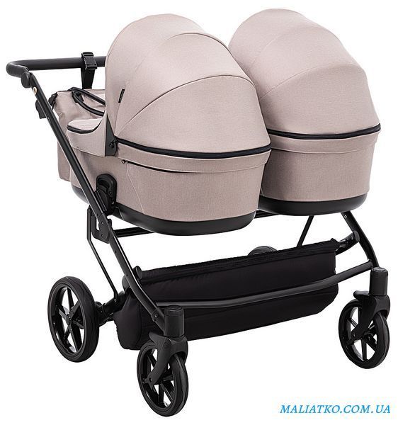 Коляска 2 в 1 для двойни Adamex Leo Duo Tip TK-72 капучино 1000681142 фото