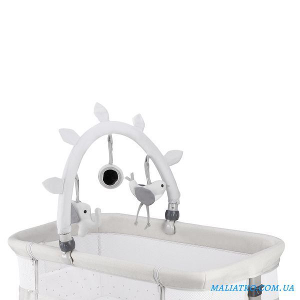Ліжечко дитяче прямокутне MoMi REVO Light Gray 117218040 фото