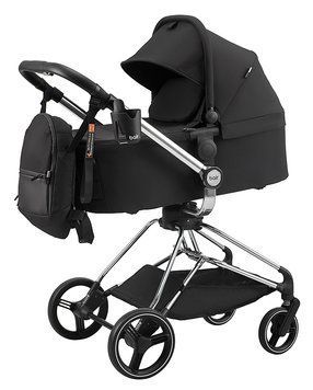 Коляска 2 в 1 Bair Moon Silver Edition MS-01 черный 1000680934 фото