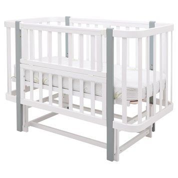 Кровать Babyroom Луна LU-2 маятник белый / серый 1000681893 фото