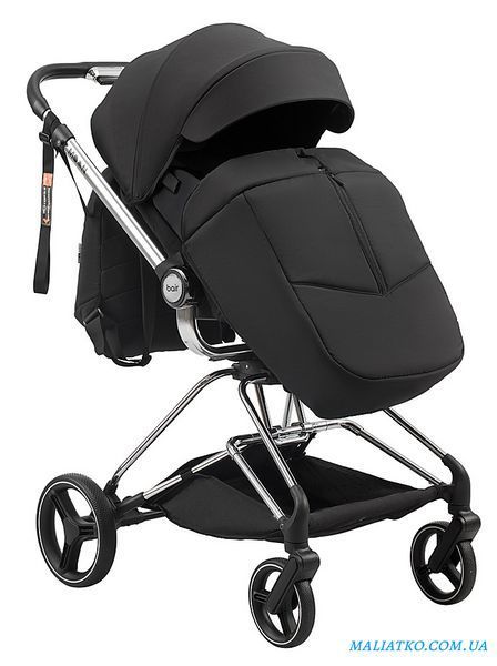 Коляска 2 в 1 Bair Moon Silver Edition MS-01 черный 1000680934 фото
