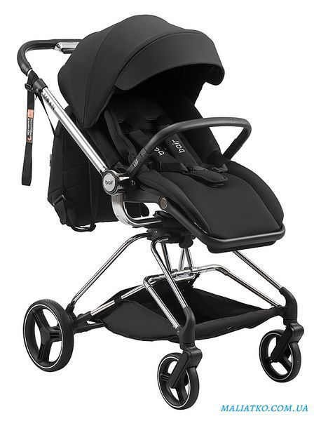 Коляска 2 в 1 Bair Moon Silver Edition MS-01 черный 1000680934 фото
