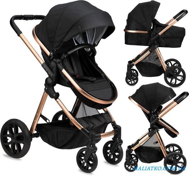 Коляска універсальна 2 в 1 MoMi LIMURU 2in1 black 122145135 фото