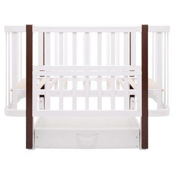 Кровать Babyroom Луна LU-3 маятник, ящик белый / венге 1000681895 фото