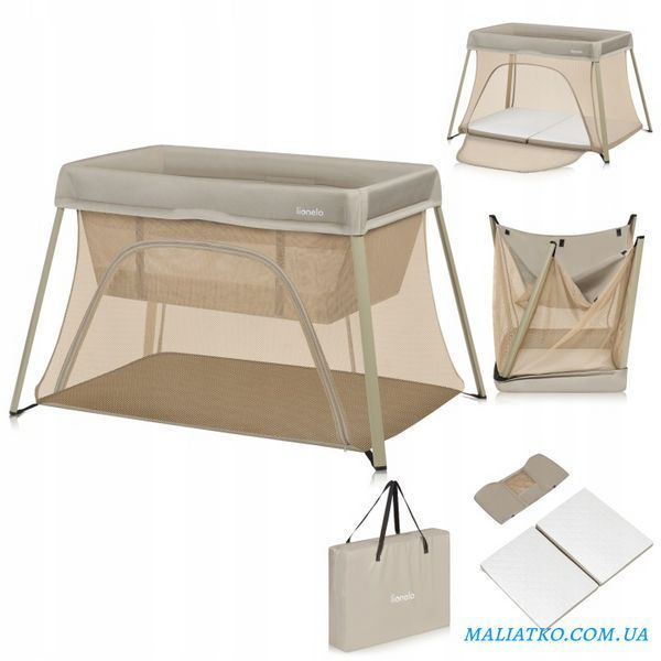 Ліжечко-манеж Lionelo ALICE BEIGE OLIVE 110335014 фото