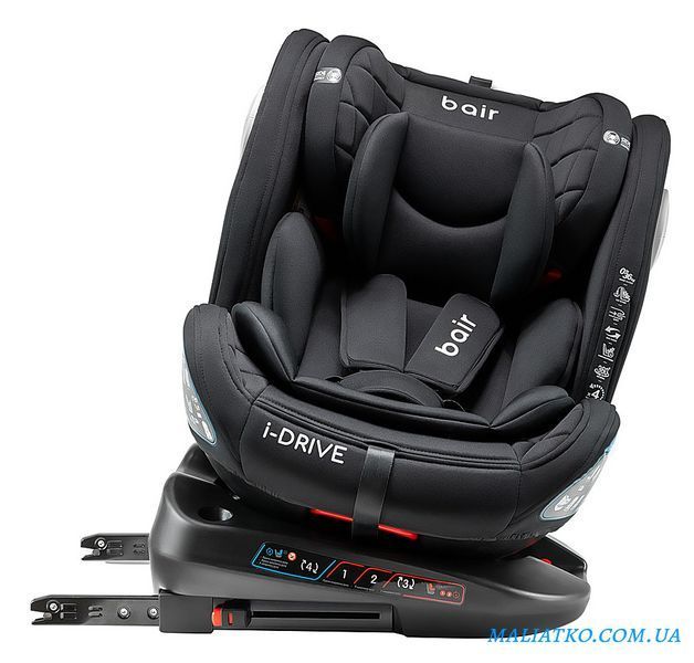 Автокресло Bair i-Drive 360 Iso-fix TB-01 total black 1000681548 фото