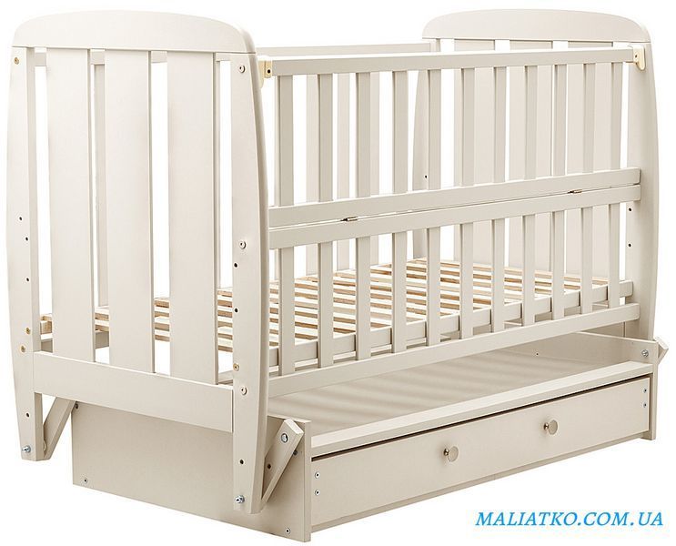 Ліжко Babyroom Кулька SH-03 маятник, ящик, відкидний бік бук слонова кістка 625947 фото