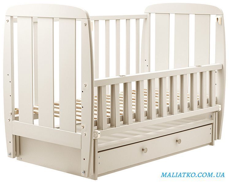 Ліжко Babyroom Кулька SH-03 маятник, ящик, відкидний бік бук слонова кістка 625947 фото