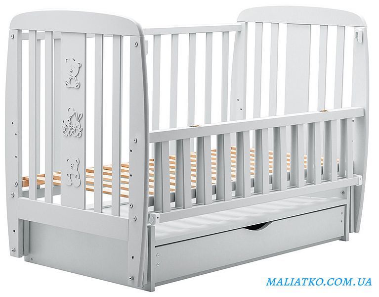 Кровать Babyroom Друзья DDMYO-3 маятник, ящик, откидной бок бук серый 1000626140 фото