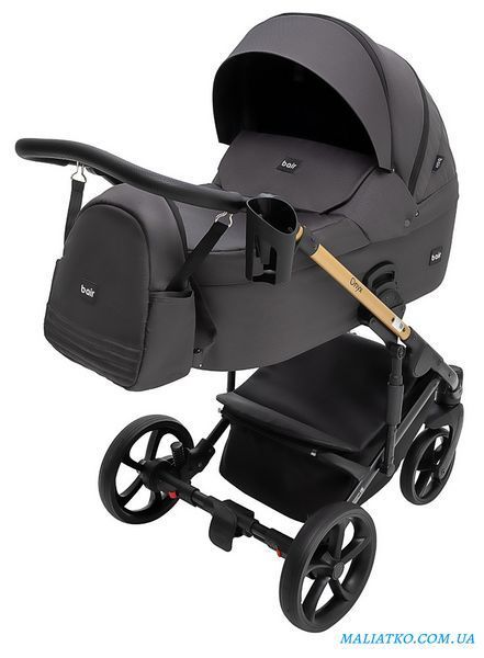 Коляска 2 в 1 Bair Onyx Soft OS-747 черный 1000680957 фото