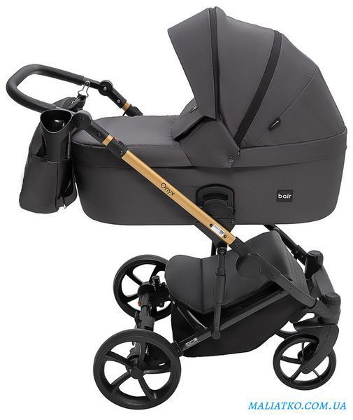 Коляска 2 в 1 Bair Onyx Soft OS-747 черный 1000680957 фото