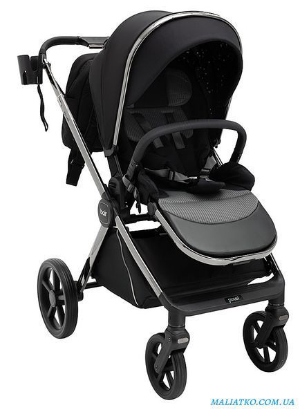 Коляска 2 в 1 Bair Pixel PL-01 чёрный 1000681851 фото