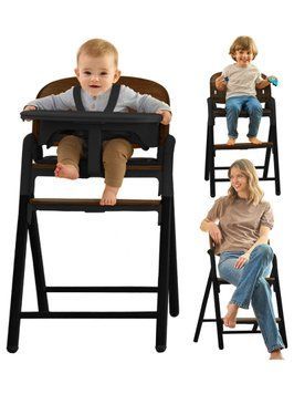 Стілець для годування Lionelo CELIA BLACK WOOD 112088154 фото