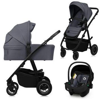 Універсальна коляска 3 в 1 Lionelo AMBER PLUS GREY GRAPHITE 93978744 фото