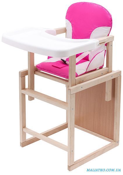 Стільчик-трансформер Babyroom Поні-230 eko рожевий / білий 1000626188 фото