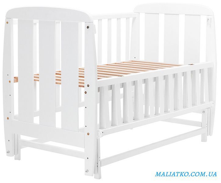 Ліжко Babyroom Кулька SH-02 маятник, відкидний бік бук білий 625943 фото