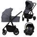 Універсальна коляска 3 в 1 Lionelo AMBER PLUS GREY GRAPHITE 93978744 фото 1