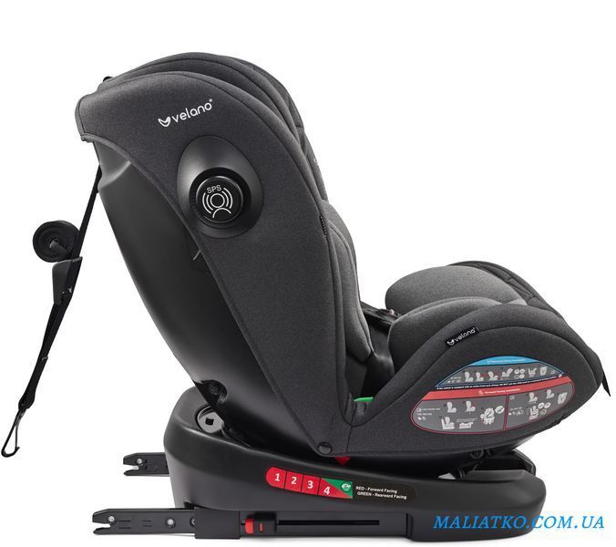 Автокрісло VELANO Aura 360&deg; i-Size 40&ndash;150 см, ISOFIX, grey sf59729 фото
