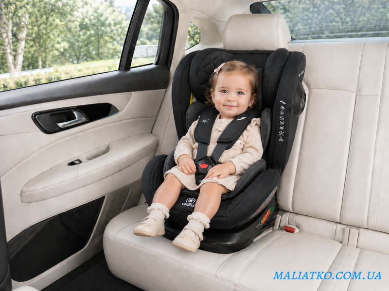 Автокрісло VELANO Aura 360&deg; i-Size 40&ndash;150 см, ISOFIX, grey sf59729 фото