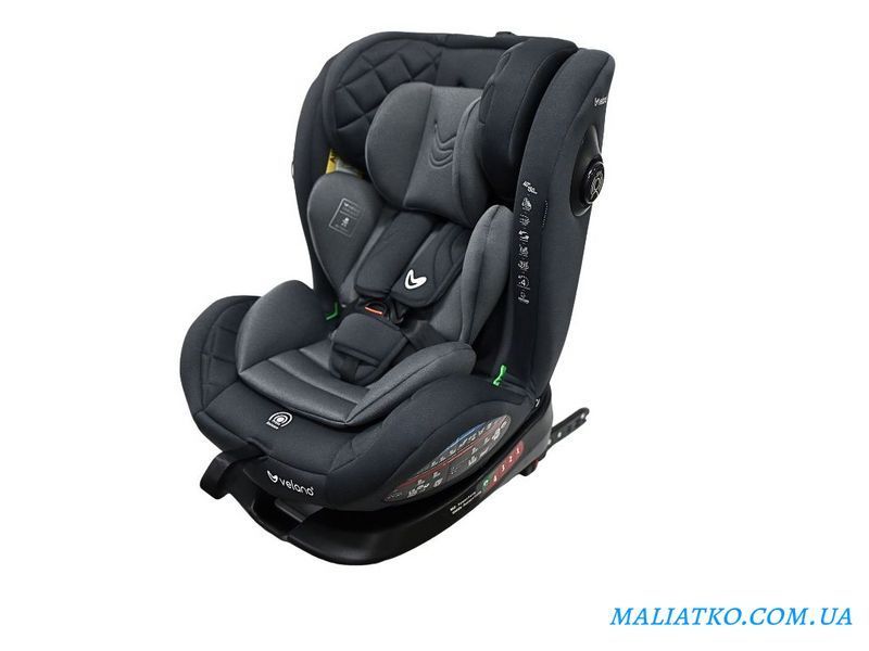 Автокрісло VELANO Aura 360&deg; i-Size 40&ndash;150 см, ISOFIX, grey sf59729 фото