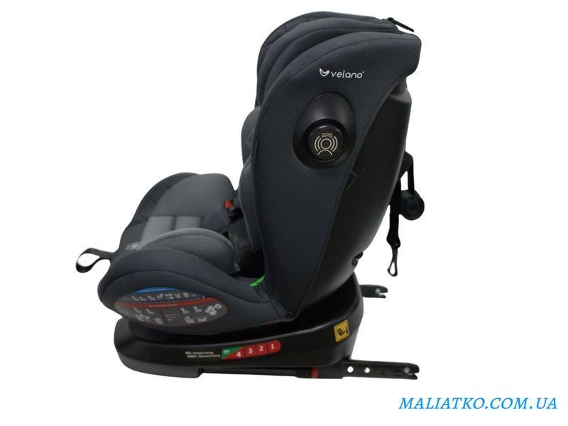 Автокрісло VELANO Aura 360&deg; i-Size 40&ndash;150 см, ISOFIX, grey sf59729 фото