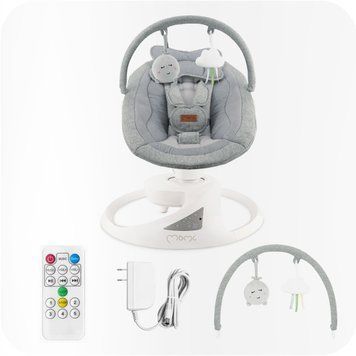 Крісло-гойдалка MoMi PEARL Grey 116469776 фото