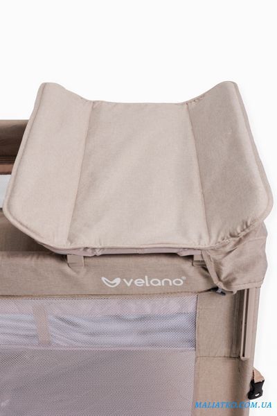 Ліжко-манеж дитяче з другим ярусом та пеленатором VELANO Tino, beige sf58603 фото