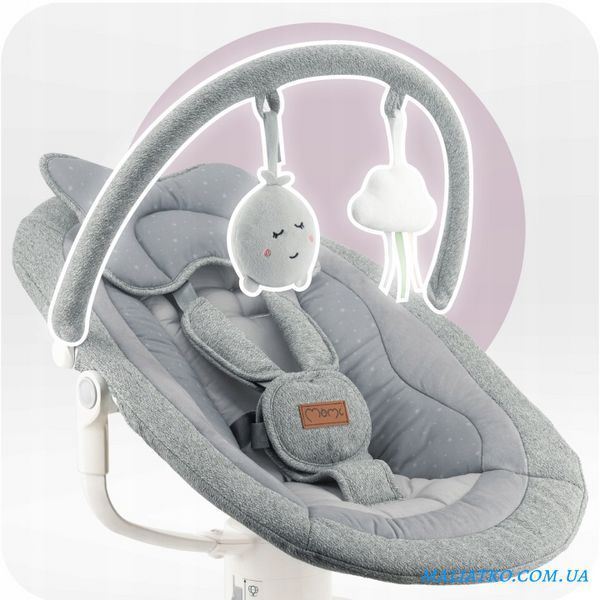 Крісло-гойдалка MoMi PEARL Grey 116469776 фото