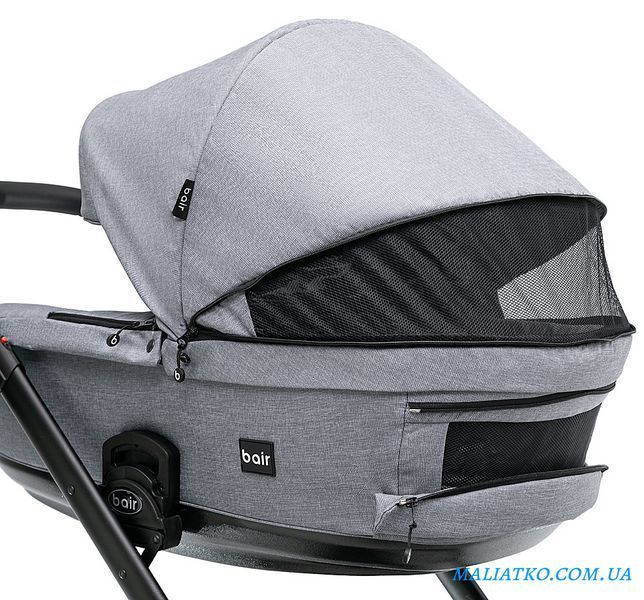 Коляска 2 в 1 для двойни Bair Kiwi DUO Soft BKP-218 серый 1000681104 фото