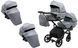 Коляска 2 в 1 для двойни Bair Kiwi DUO Soft BKP-218 серый 1000681104 фото