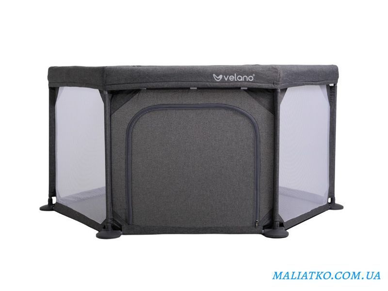 Манеж дитячий шестикутний VELANO Star, grey sf58604 фото