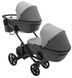 Коляска 2 в 1 для двойни Bair Kiwi DUO ECO BKD-21/15 серый / графит 1000681043 фото 4