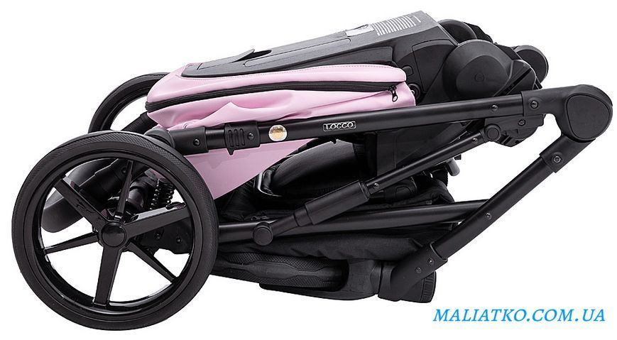 Коляска 2 в 1 Adamex Locco Eco SA-16 розовый 1000681031 фото