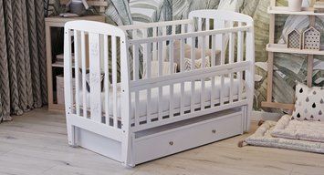 Ліжко Babyroom Друзі DDMYO-3 маятник, ящик, відкидний бік бук білий 1000626196 фото