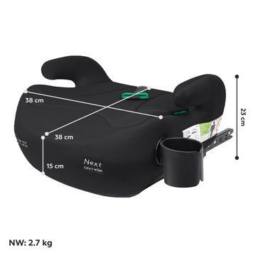 Автокрісло-бустер CARRELLO Next CRL-16011 Midnight Black i-Size ISOFIX 125-150см+напр.рем, підскл /2 111752 фото