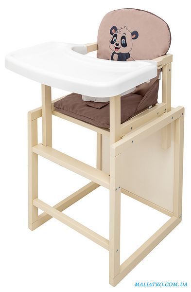 Стільчик-трансформер Babyroom Пеппі-260 слонова кістка капучино / шоколад (панда) 680984 фото