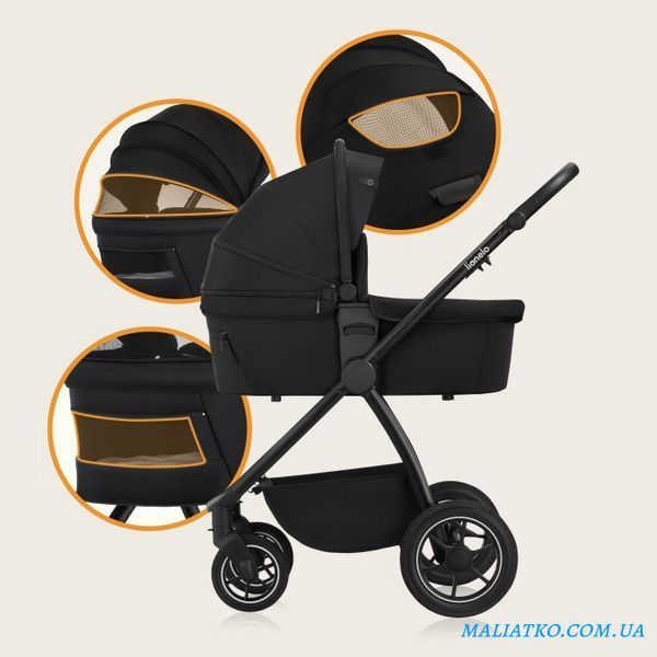 Універсальна коляска 3 в 1 Lionelo MERIL 3IN1 BLACK ONYX 98001085 фото