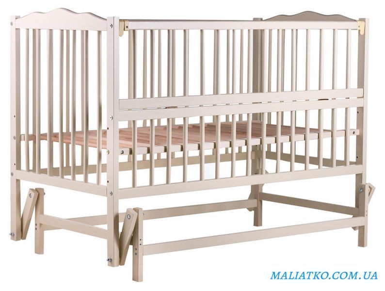 Ліжко Babyroom Веселка DVMO-2 маятник, відкидний бік бук слонова кістка 622003 фото