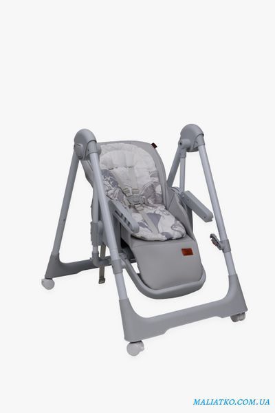 Стілець-гойдалка для годування дитини 2 в 1 VELANO Nomi, light grey sf58277 фото