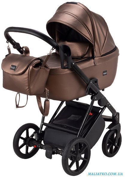 Коляска 2 в 1 Bair Infinity кожа 100% BI-02- AMO bronze pearl (бронза перламутр) 1000625181 фото