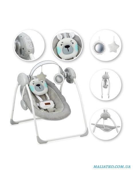 Крісло-гойдалка MoMi LISS Bear Grey 121681742 фото