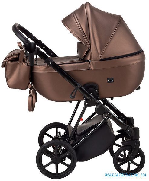 Коляска 2 в 1 Bair Infinity кожа 100% BI-02- AMO bronze pearl (бронза перламутр) 1000625181 фото