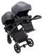 Коляска 2 в 1 для двойни Bair Kiwi DUO Soft BKD-219-1 графит 1000681857 фото 9
