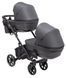 Коляска 2 в 1 для двойни Bair Kiwi DUO Soft BKD-219-1 графит 1000681857 фото 4