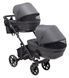 Коляска 2 в 1 для двойни Bair Kiwi DUO Soft BKD-219-1 графит 1000681857 фото 5
