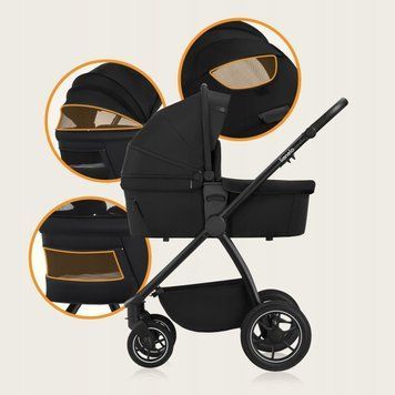 Універсальна коляска 2 в 1 Lionelo MERIL 2IN1 BLACK ONYX 107309758 фото