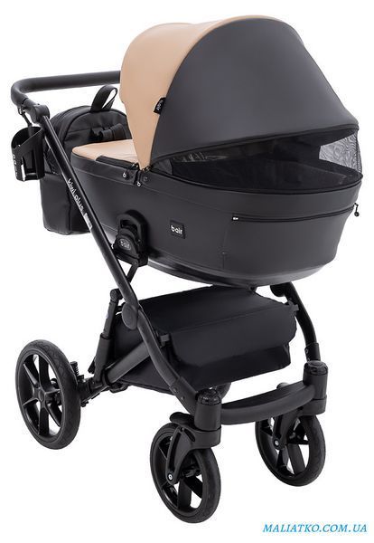 Коляска 2 в 1 Bair Kiwi Plus ECO BKP-18/15 капучино / черный 1000680897 фото