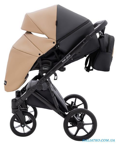 Коляска 2 в 1 Bair Kiwi Plus ECO BKP-18/15 капучино / черный 1000680897 фото