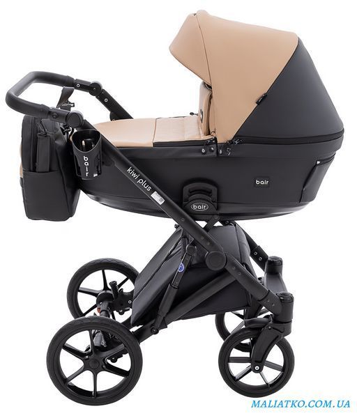 Коляска 2 в 1 Bair Kiwi Plus ECO BKP-18/15 капучино / черный 1000680897 фото