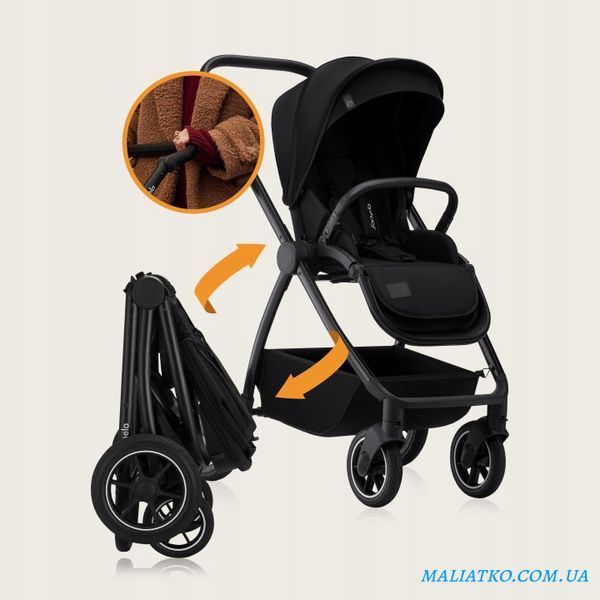 Універсальна коляска 2 в 1 Lionelo MERIL 2IN1 BLACK ONYX 107309758 фото